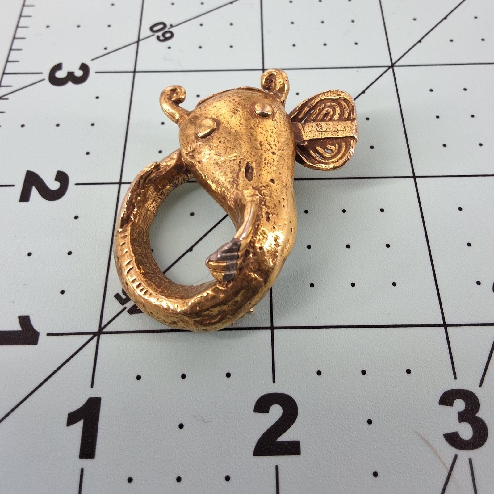 Art Studio Reproduction Gold Fish Brooch Pin 2" - Read Flaws