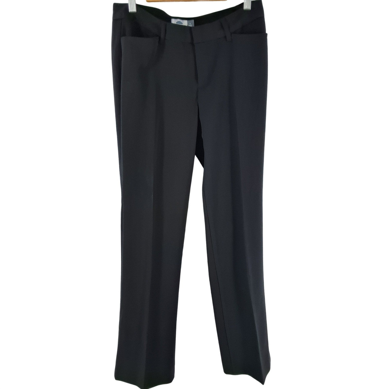Old Navy Harper Trouser Pants Womens 4 Black Straight Leg Career Office Slacks