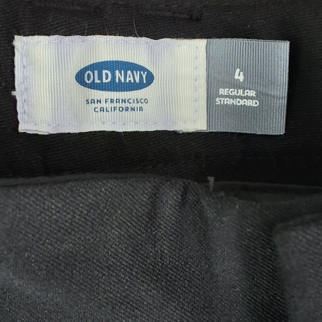 Old Navy Harper Trouser Pants Womens 4 Black Straight Leg Career Office Slacks