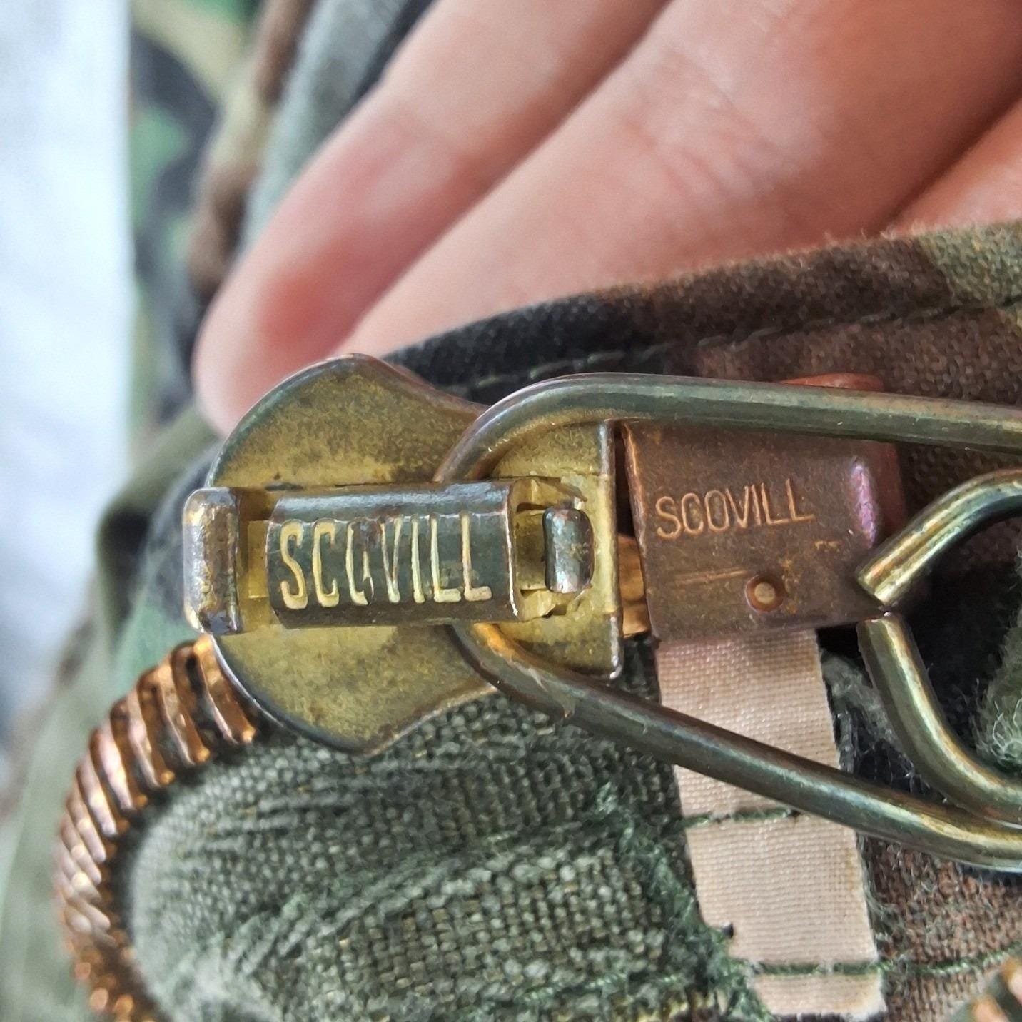 Vtg US Army M-65 Woodland Camo Field Jacket Scovill Brass Zip Medium - View 5
