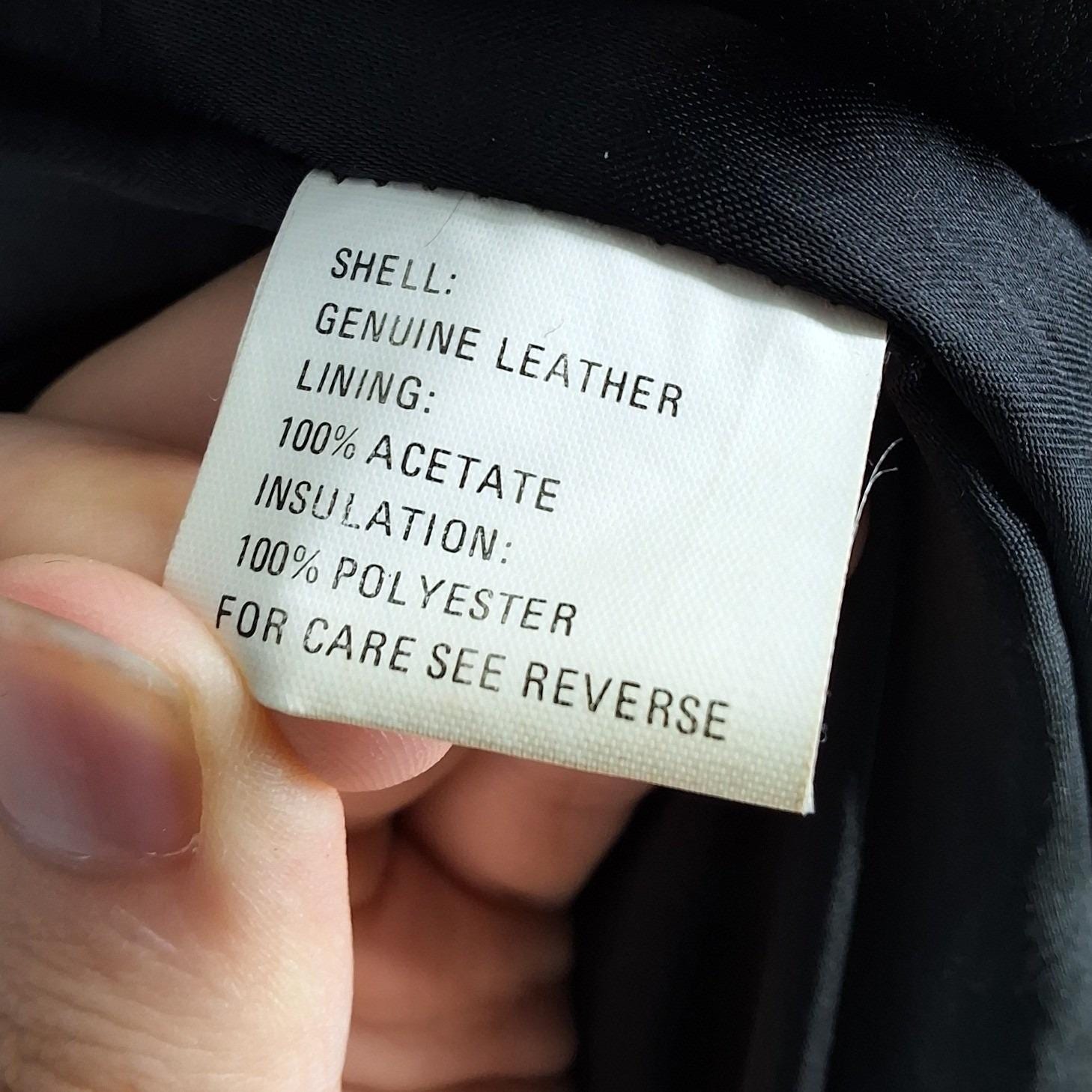 Pere Mar Vintage Black Leather Bomber Jacket Mens S Oversized 80/90s Flight Coat - View 8