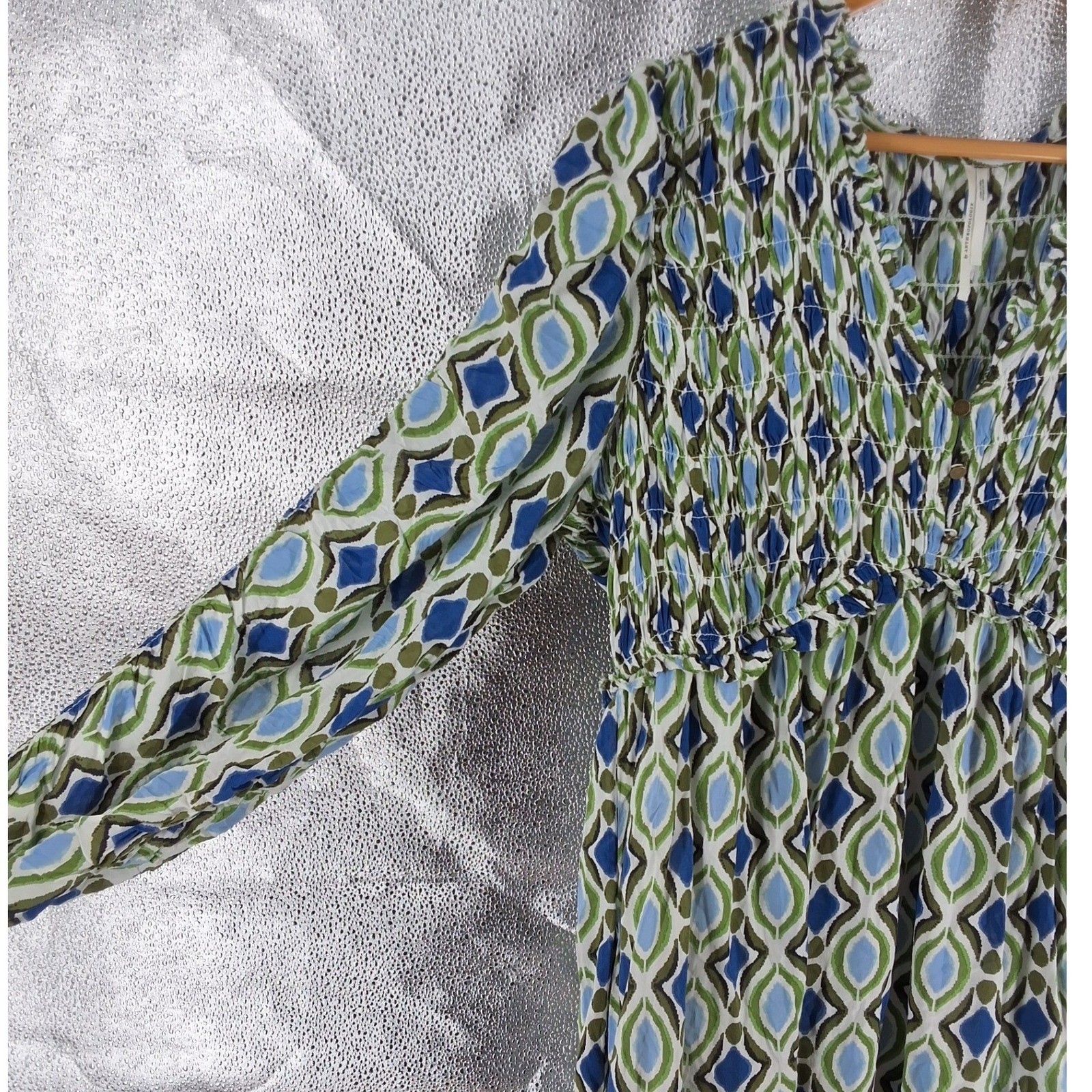 By Anthropologie Long-Sleeve V-Neck Ruffle Mini Dress - View 10