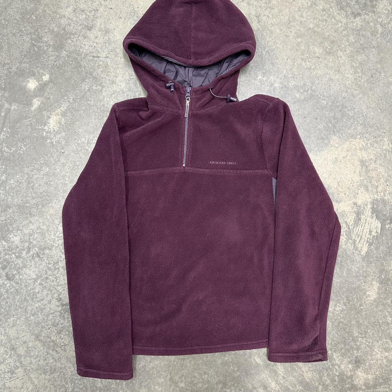 Arizona Jean Co Mens Hoodie L Burgundy Red Pullover Fleece Sweatshirt - View 15