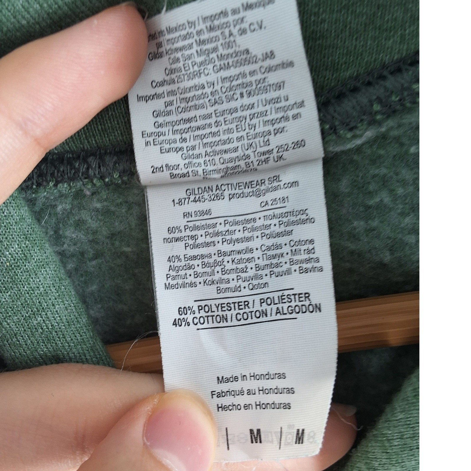 Gildan Heavy Blend Del Norte California Green Hoodie Redwood Graphic Fleece M - View 4