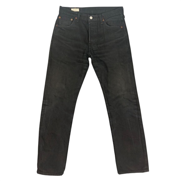 Levis 501 Original Fit Mens Jeans W42 L30 Medium Wash Blue Button Fly Straight - View 19
