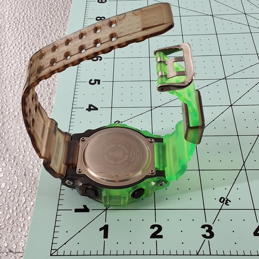 Game Theory Radioactive Digital Watch Neon Green Translucent Chronograph Box Tin - View 10