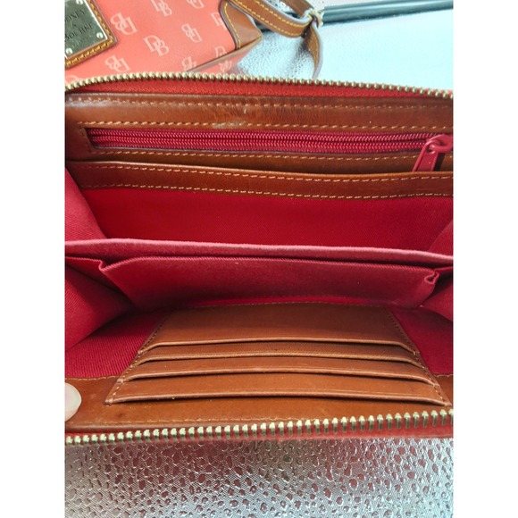 Dooney & Bourke Orange Signature Monogram Crossbody Bag & Wallet Set AS IS - View 9