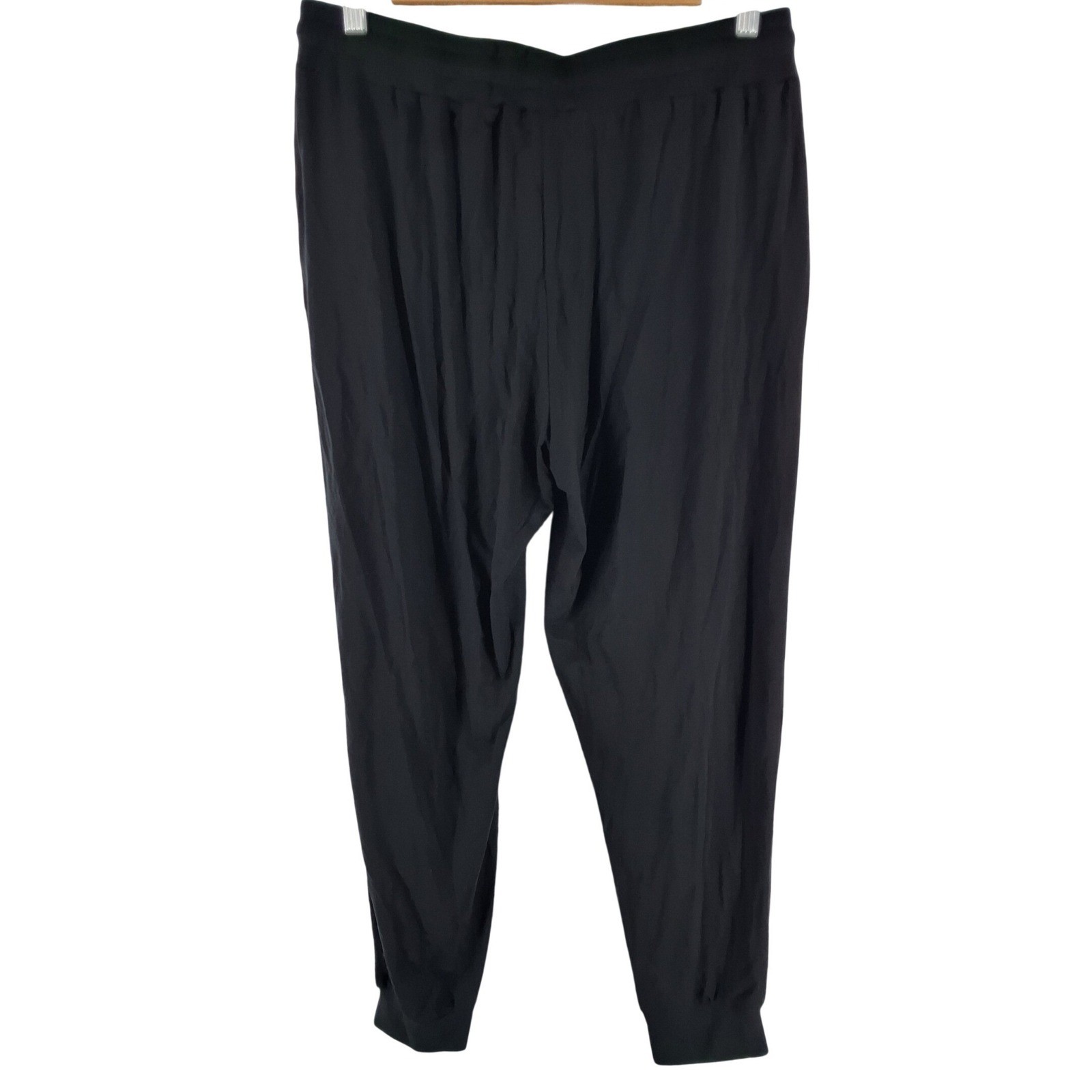 Quince Black Joggers Drawstring Elastic Waist Pants Small NEW - View 5