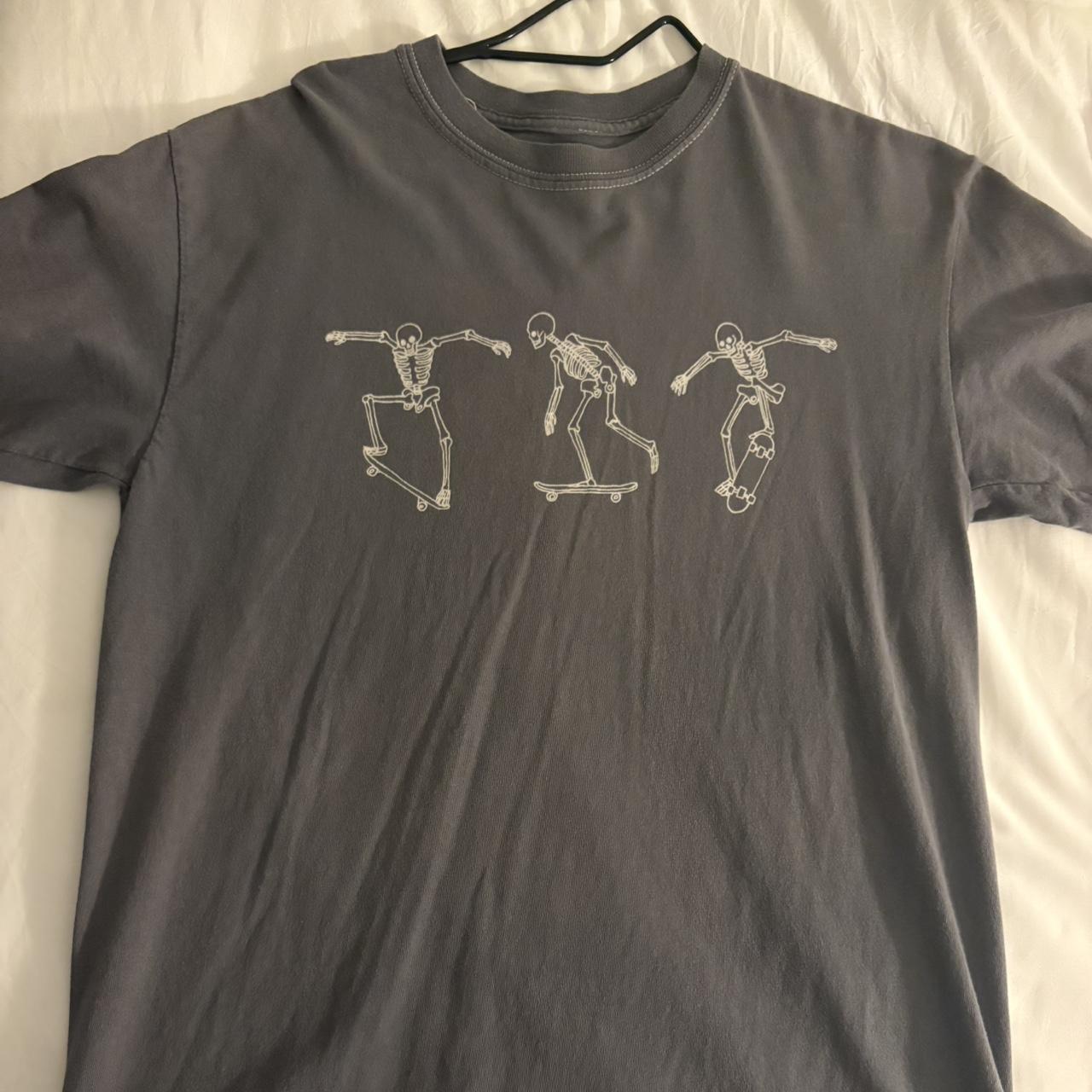 Eighty Eight Brand Get Weird Alien Skeleton Skateboard Graphic Tee Black S - View 9