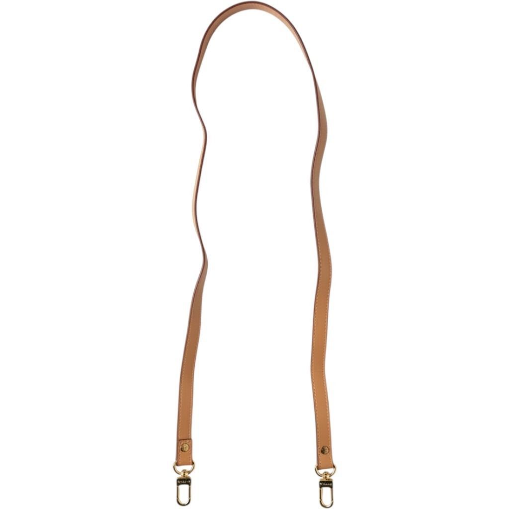 Louis Vuitton Vachetta Leather Crossbody Shoulder Strap Gold Hardware Tan