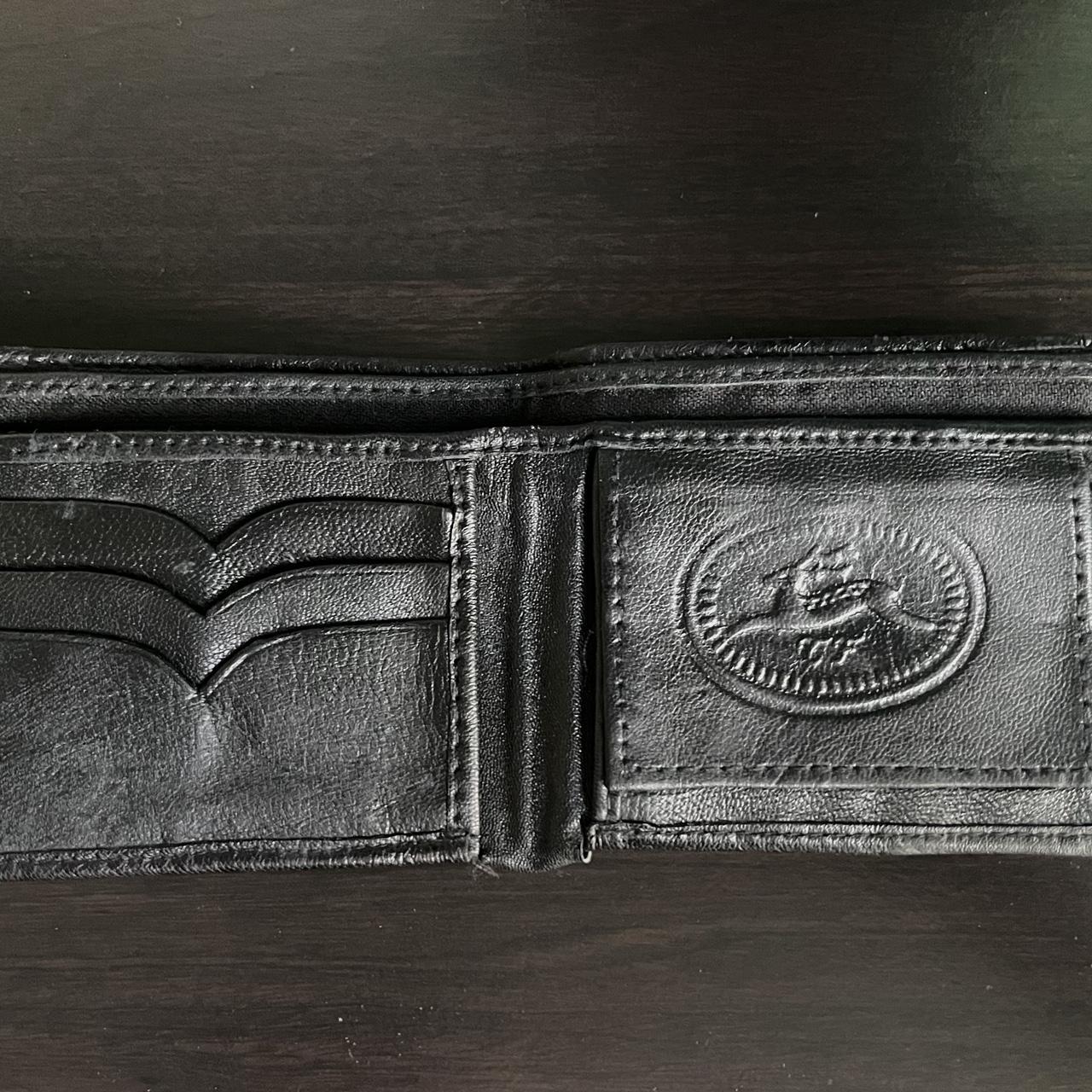 Vintage Black Eel Skin Card Holder Minimalist Slim Wallet Paneled Unisex - View 9