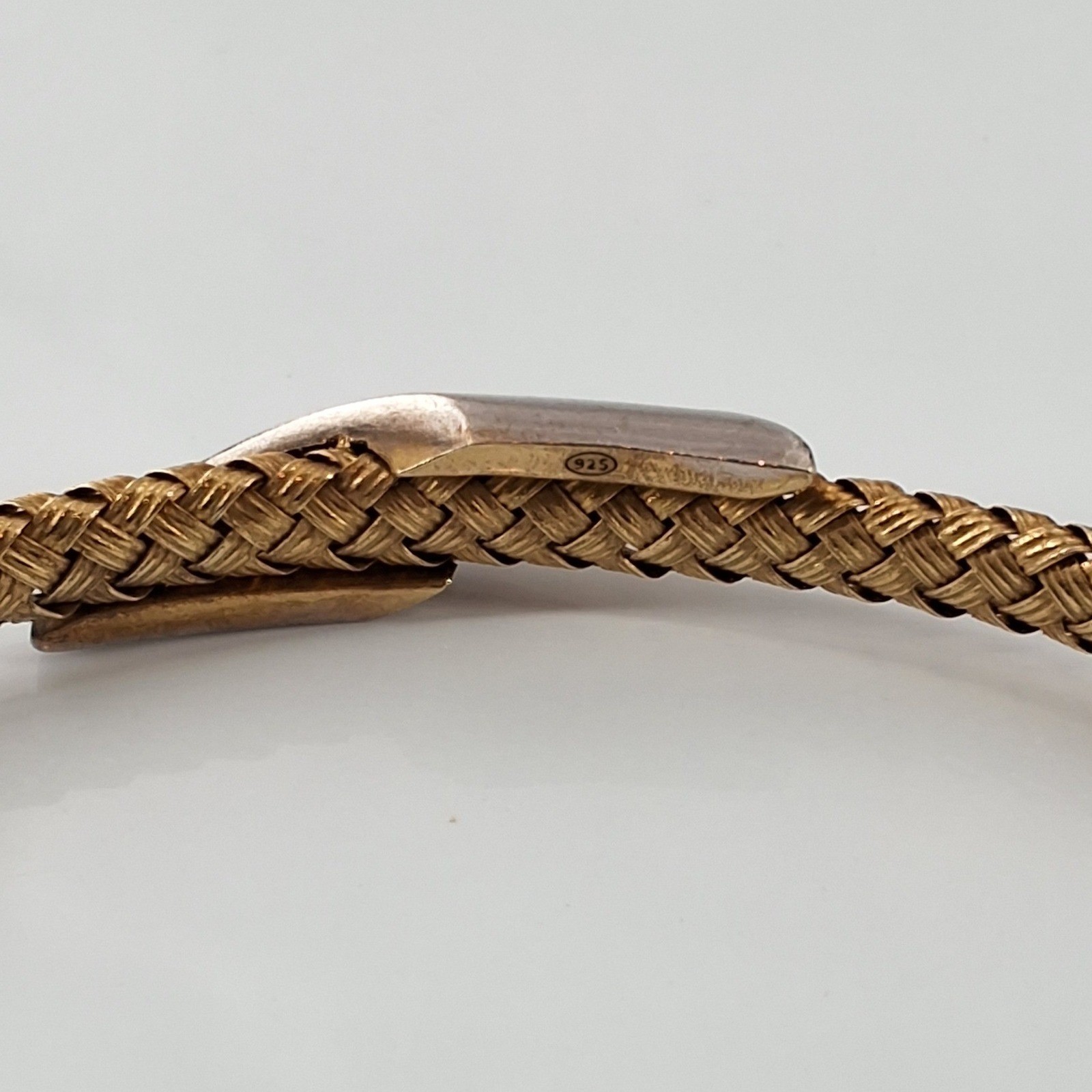 18k Over Silver 0.16 Ct. Tw. Diamond Bangle Bracelet In Gold OS