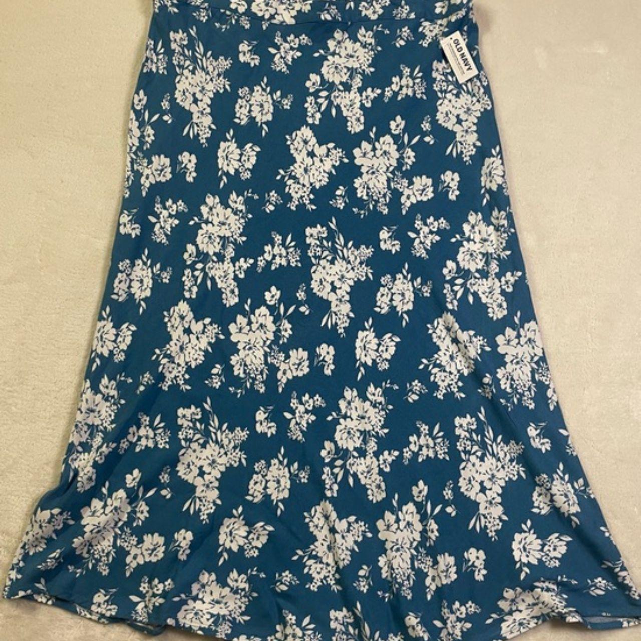 LOFT Outlet Womens XL Navy Blue Elastic Waist High Side Slit Maxi Skirt Casual - View 12