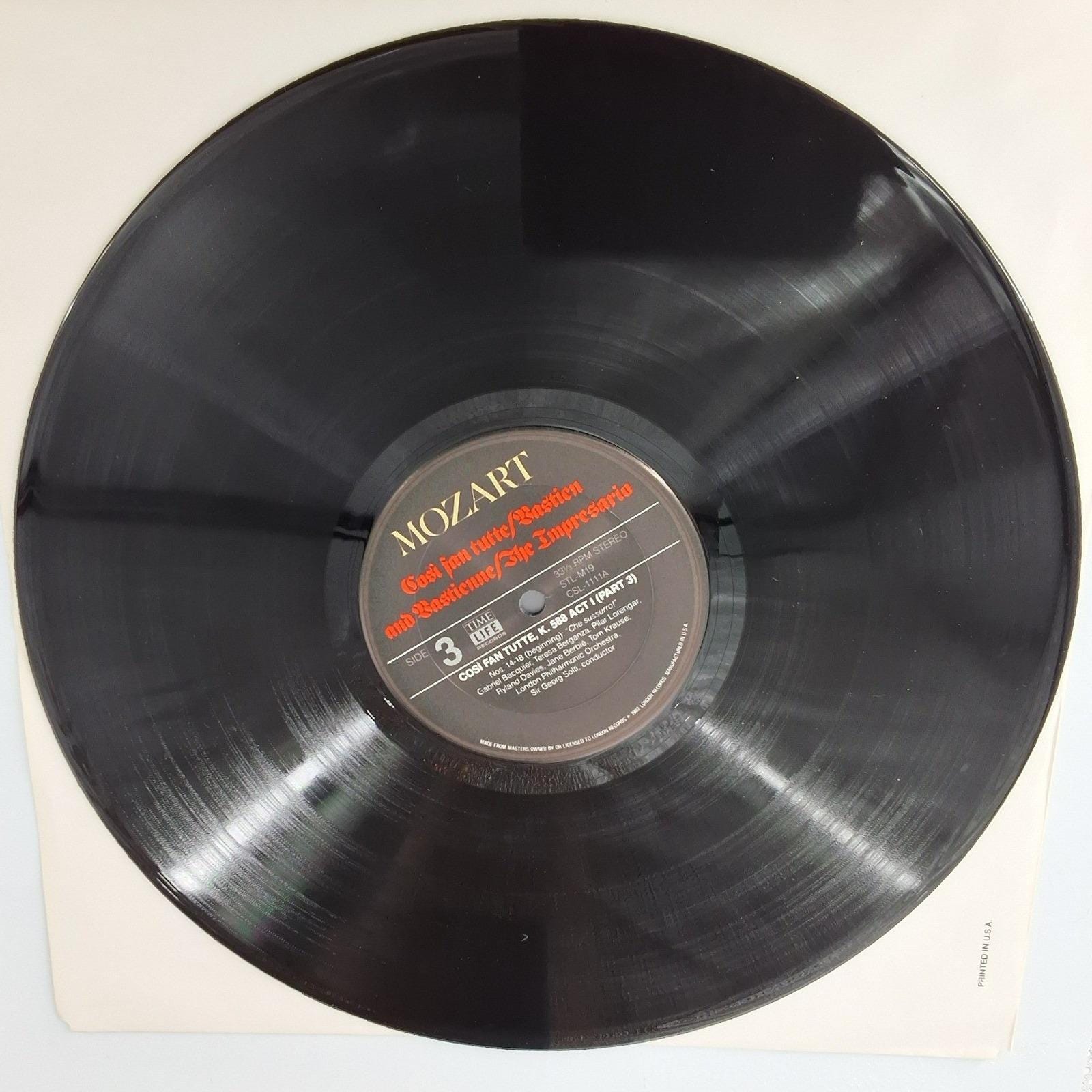 Mozart Cosi Fan Tutte Opera 5 Vinyl LP Box Set Time Life STL-M19 Booklet - View 6