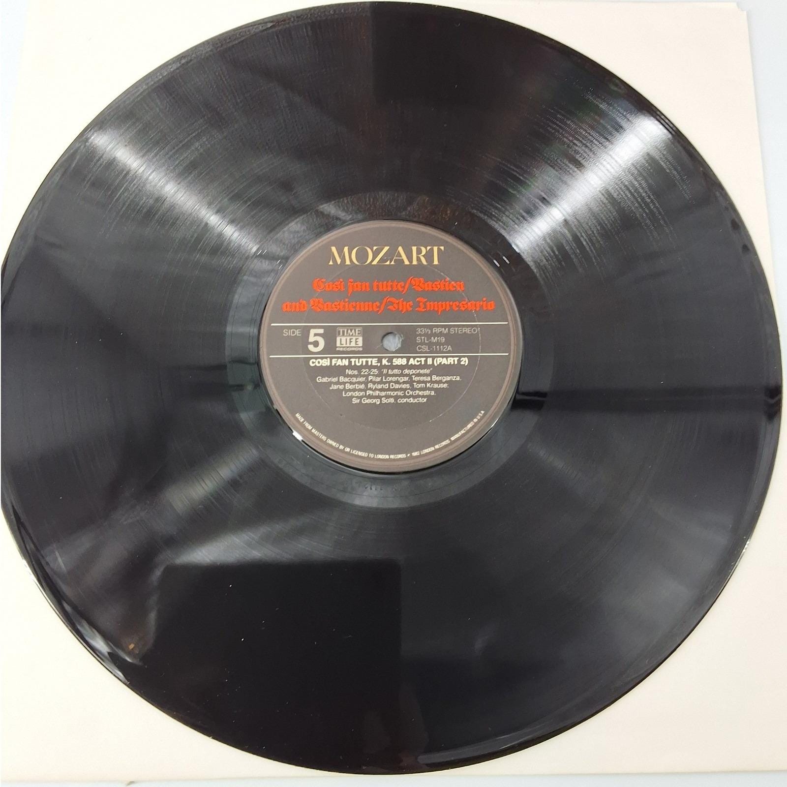 Mozart Cosi Fan Tutte Opera 5 Vinyl LP Box Set Time Life STL-M19 Booklet - View 7