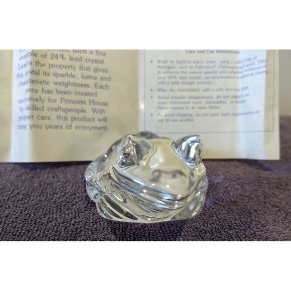 Princess House Blown Glass Pear Figurine Paperweight 3 Inch Clear Fruit‎ Decor - View 18