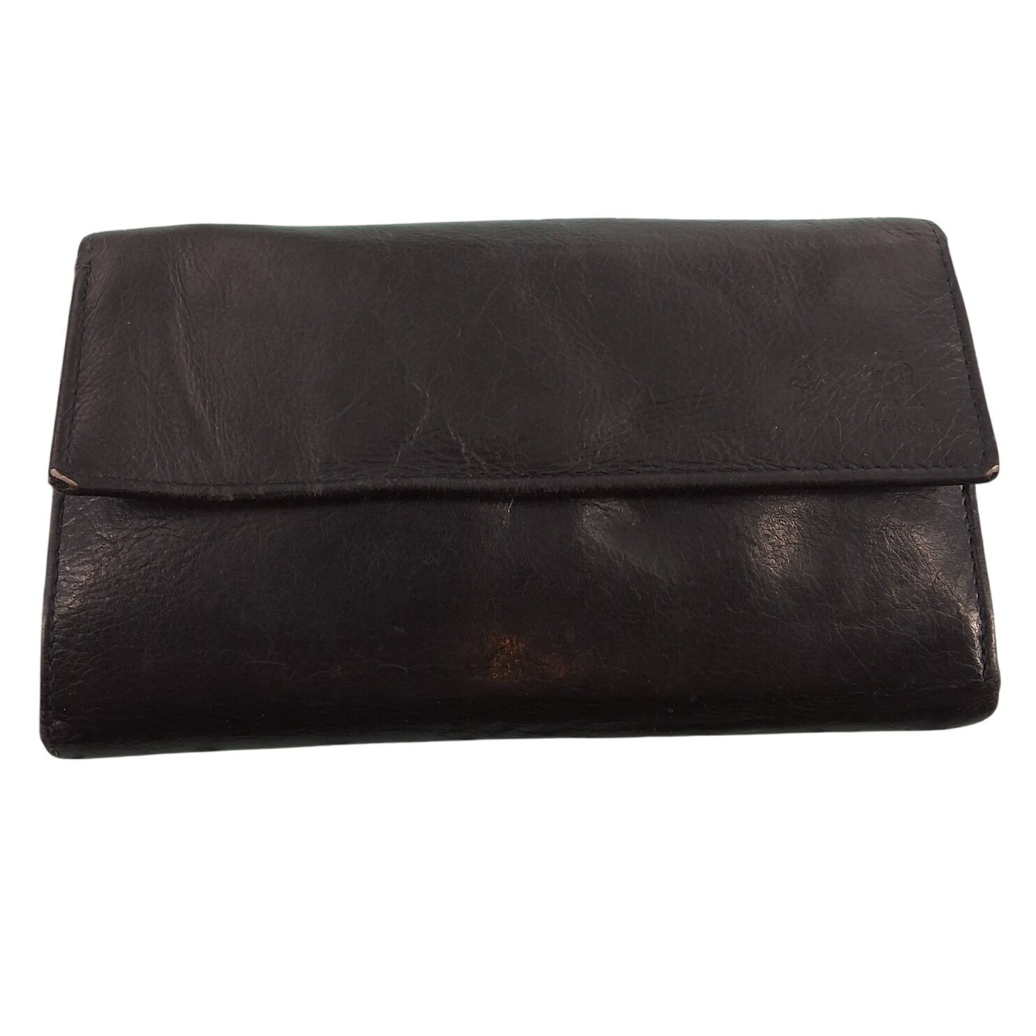 Classic Black Leather Bifold Wallet |‎ Snap Closure | Card Slots