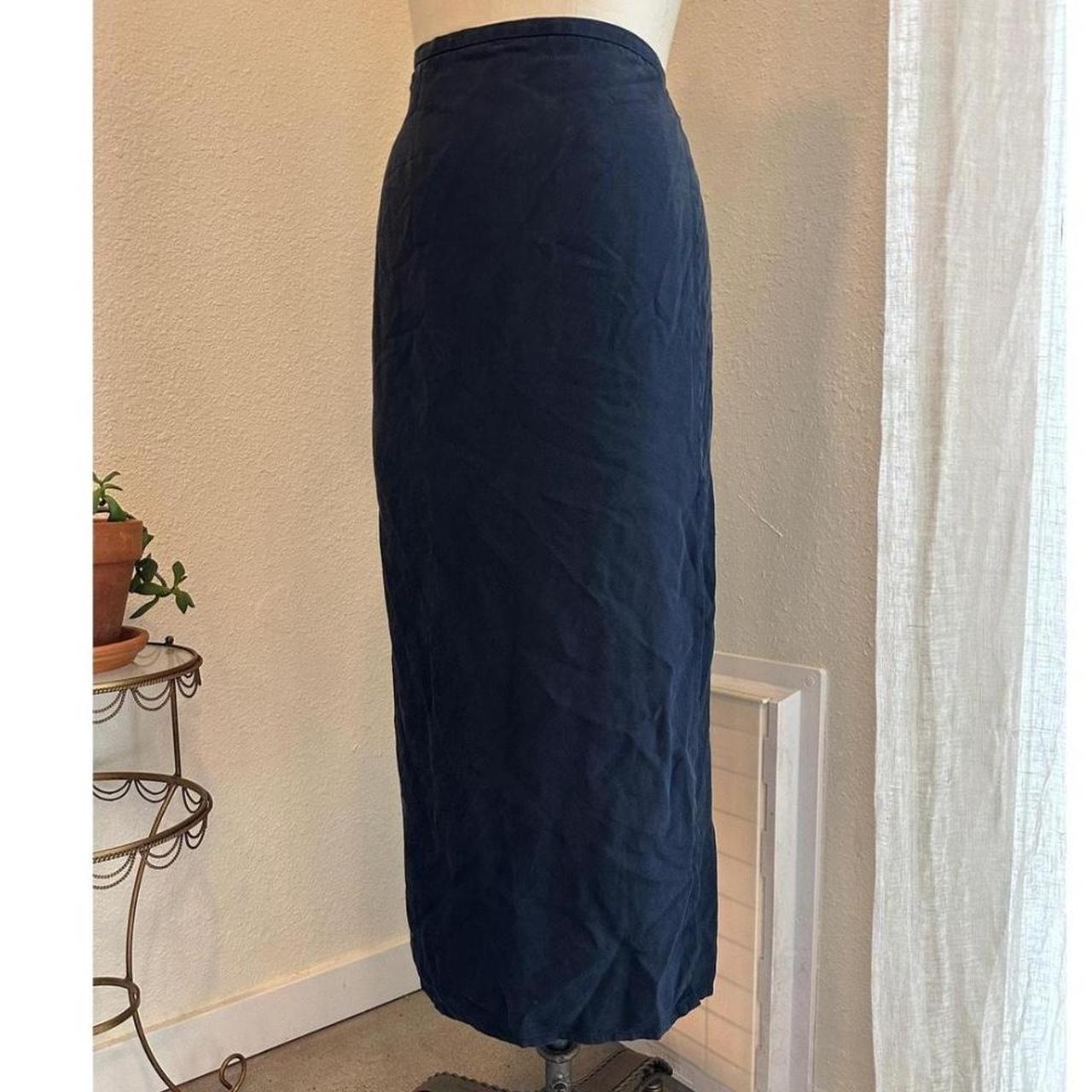 Vintage Marchesa di Gresy I Magnin Black Wool Pencil Skirt Made in Italy Sz 18 - View 7