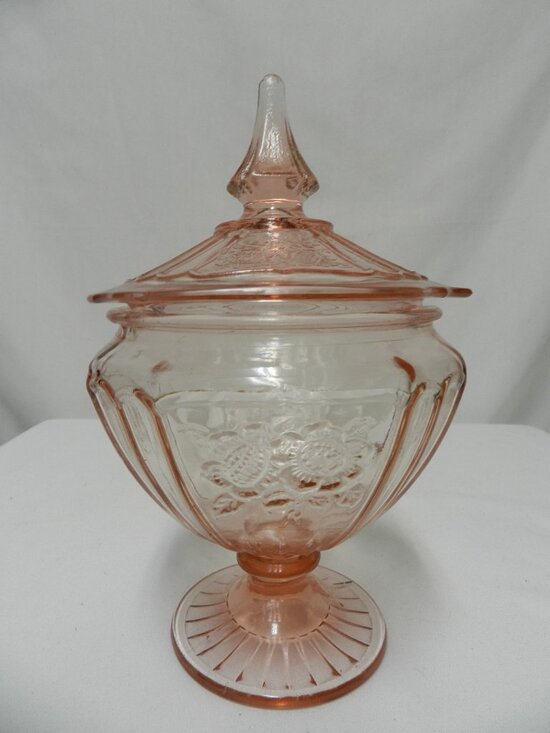 Vintage Anchor Hocking Avocado Green Starburst Ruffled Glass Bowl 4.5" - View 10