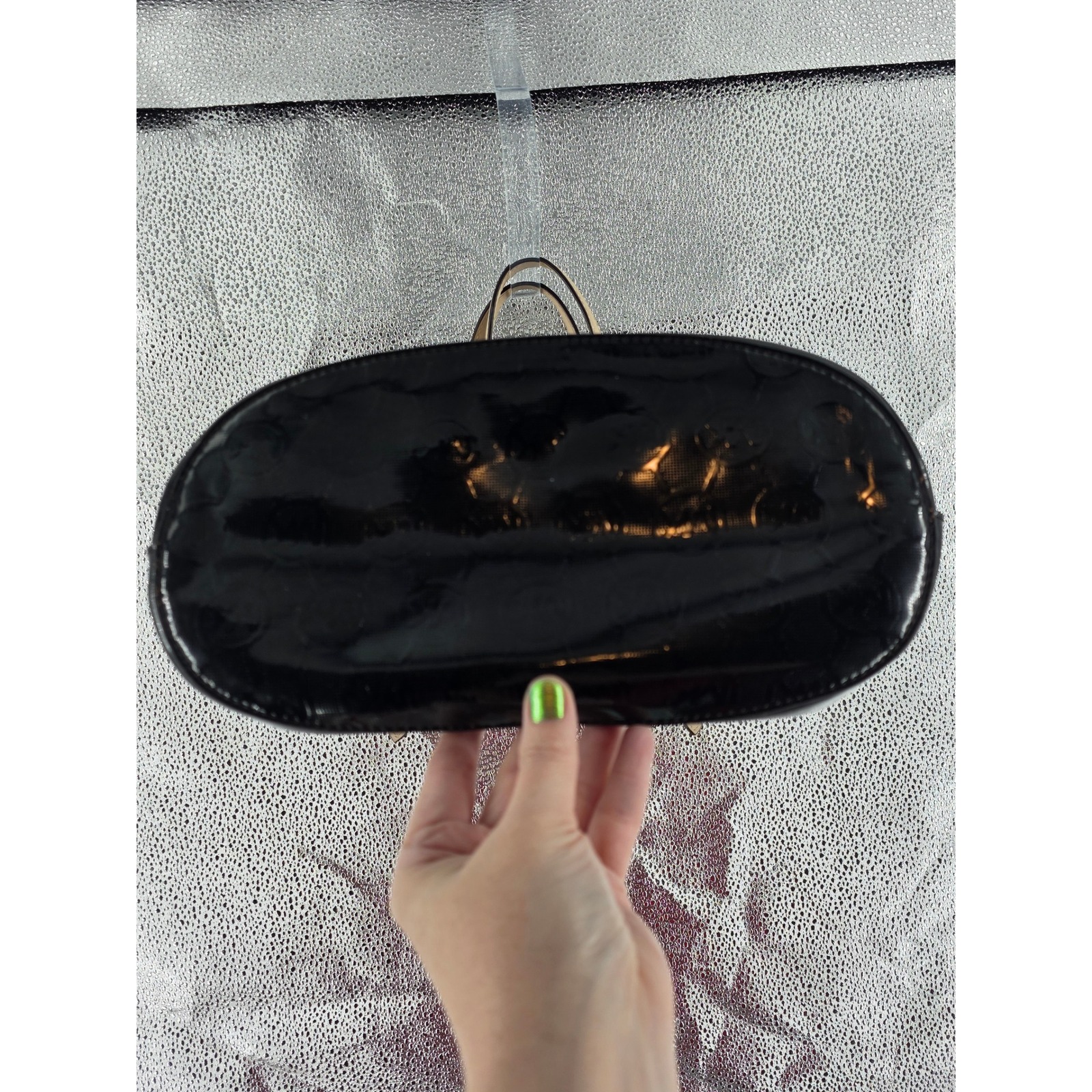 Michael Kors MK Black Patent Leather Tote Shoulder Bag Medium EUC!‎ - View 24