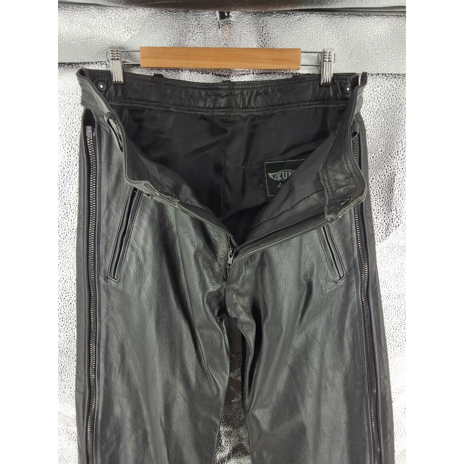Unik 770 Mens Leather Motorcycle Overpants Full Zip Biker Pants 32x34 - View 6