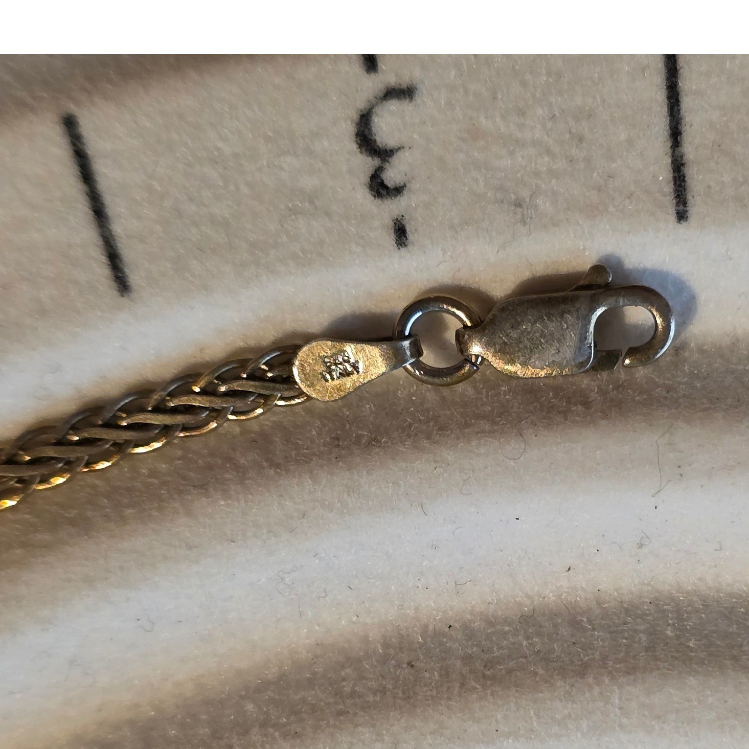 Italy 925 Sterling Silver‎ Gold Vermeil Wheat Chain Bracelet 7" 3.2g Minimalist - View 5