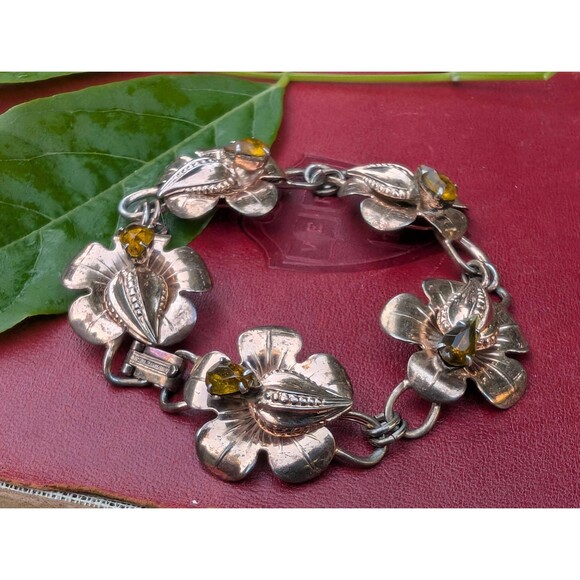 Italy 925 Sterling Silver‎ Gold Vermeil Wheat Chain Bracelet 7" 3.2g Minimalist - View 10