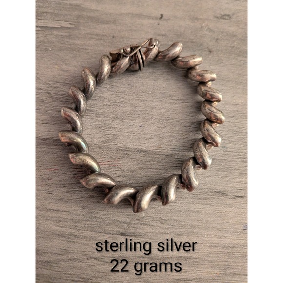 Italy 925 Sterling Silver‎ Gold Vermeil Wheat Chain Bracelet 7" 3.2g Minimalist - View 14