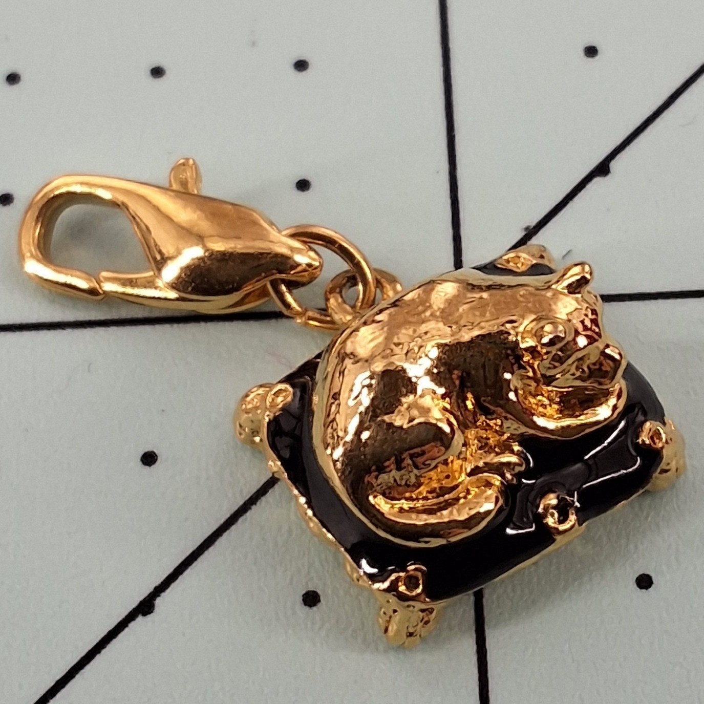 Gold Tone Enamel Cat & Fairy Charm Bracelet Whimsical Fantasy Jewelry - View 11