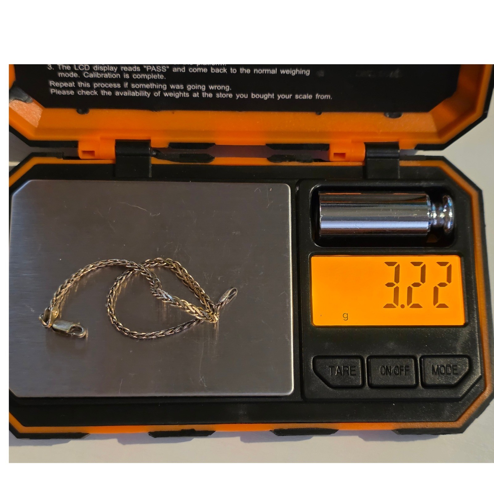 Italy 925 Sterling Silver‎ Gold Vermeil Wheat Chain Bracelet 7" 3.2g Minimalist