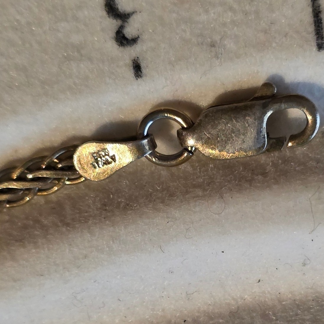 Italy 925 Sterling Silver‎ Gold Vermeil Wheat Chain Bracelet 7" 3.2g Minimalist - View 3