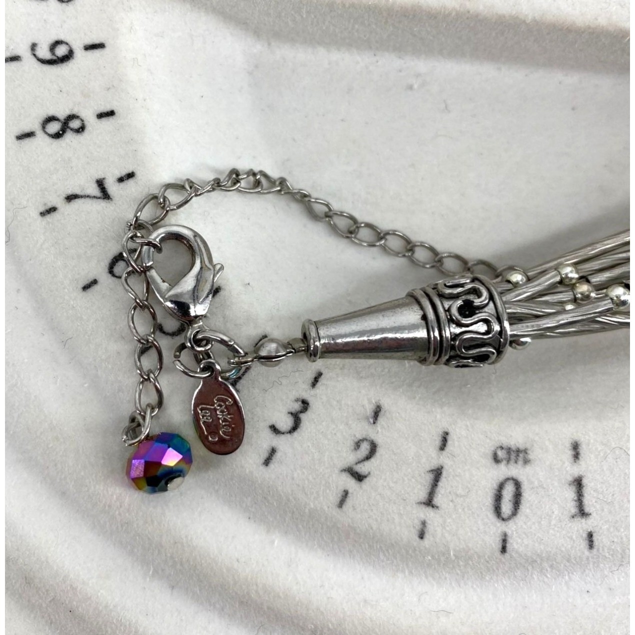 Cookie Lee Multi-Strand Beaded Necklace With Adjustable Chain & Colorful Beads V - View 6
