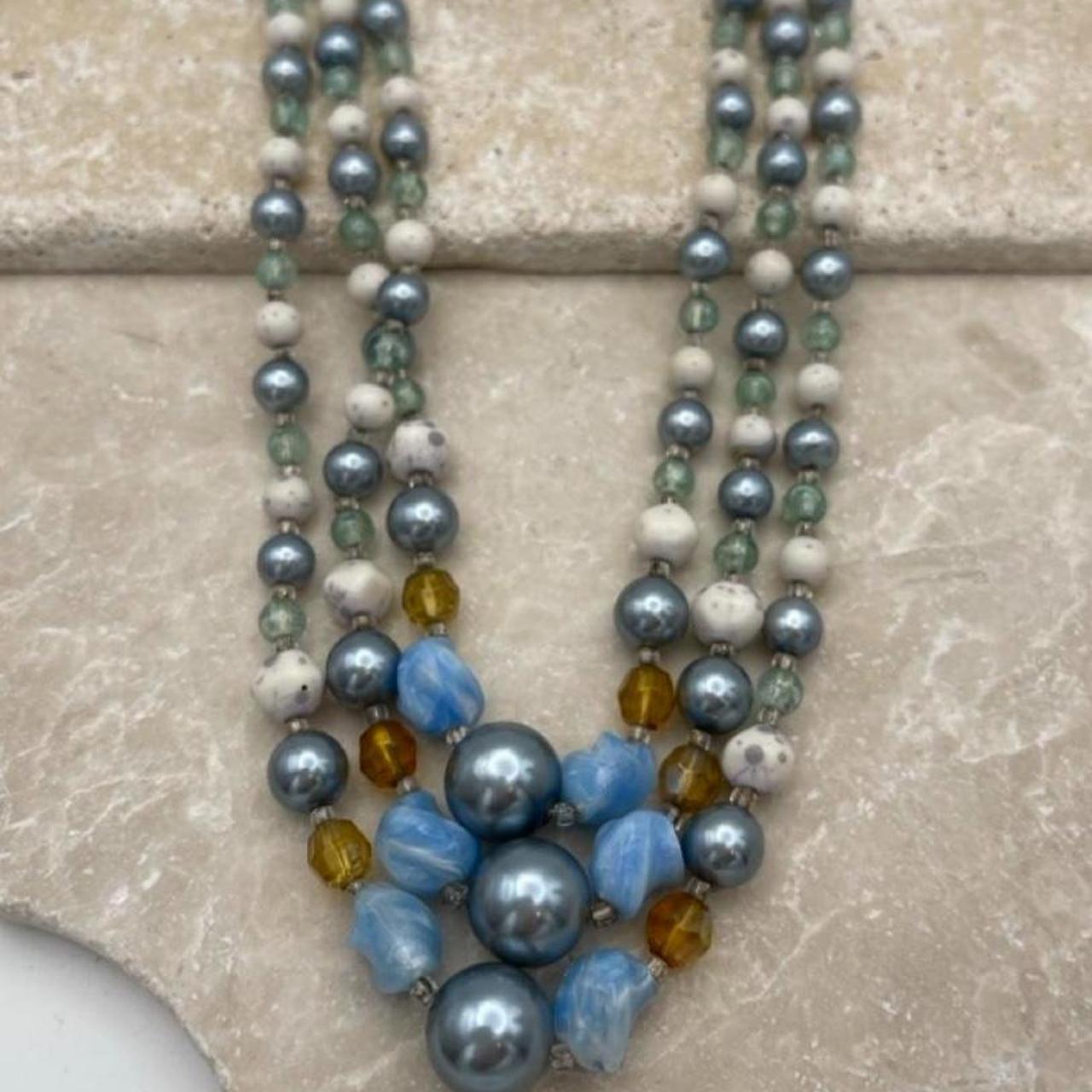 Cookie Lee Multi-Strand Beaded Necklace With Adjustable Chain & Colorful Beads V - View 7