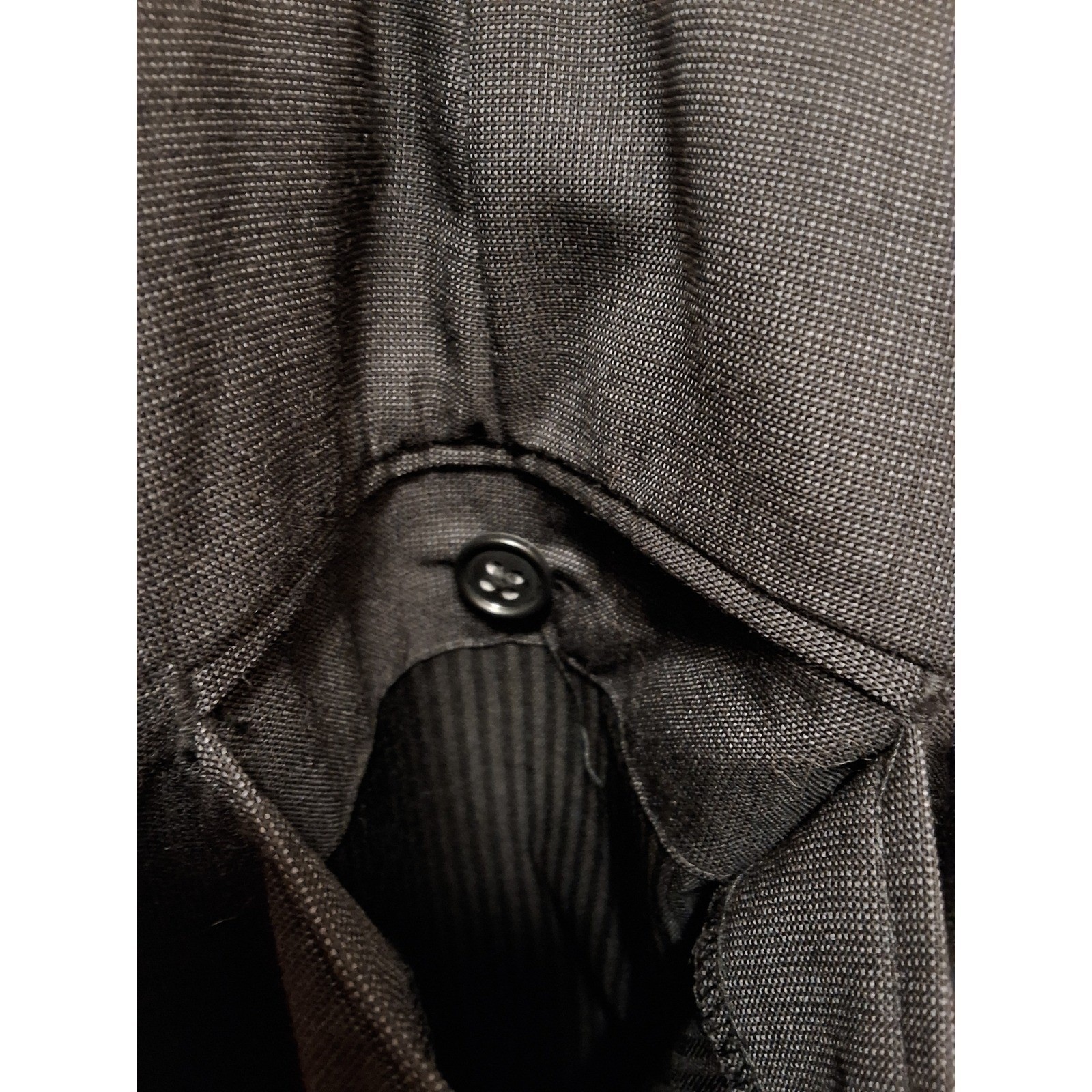 Executive Men's Wool Dress Pants Charcoal Gray Pleated‎ 38x30 Slacks Business - View 5