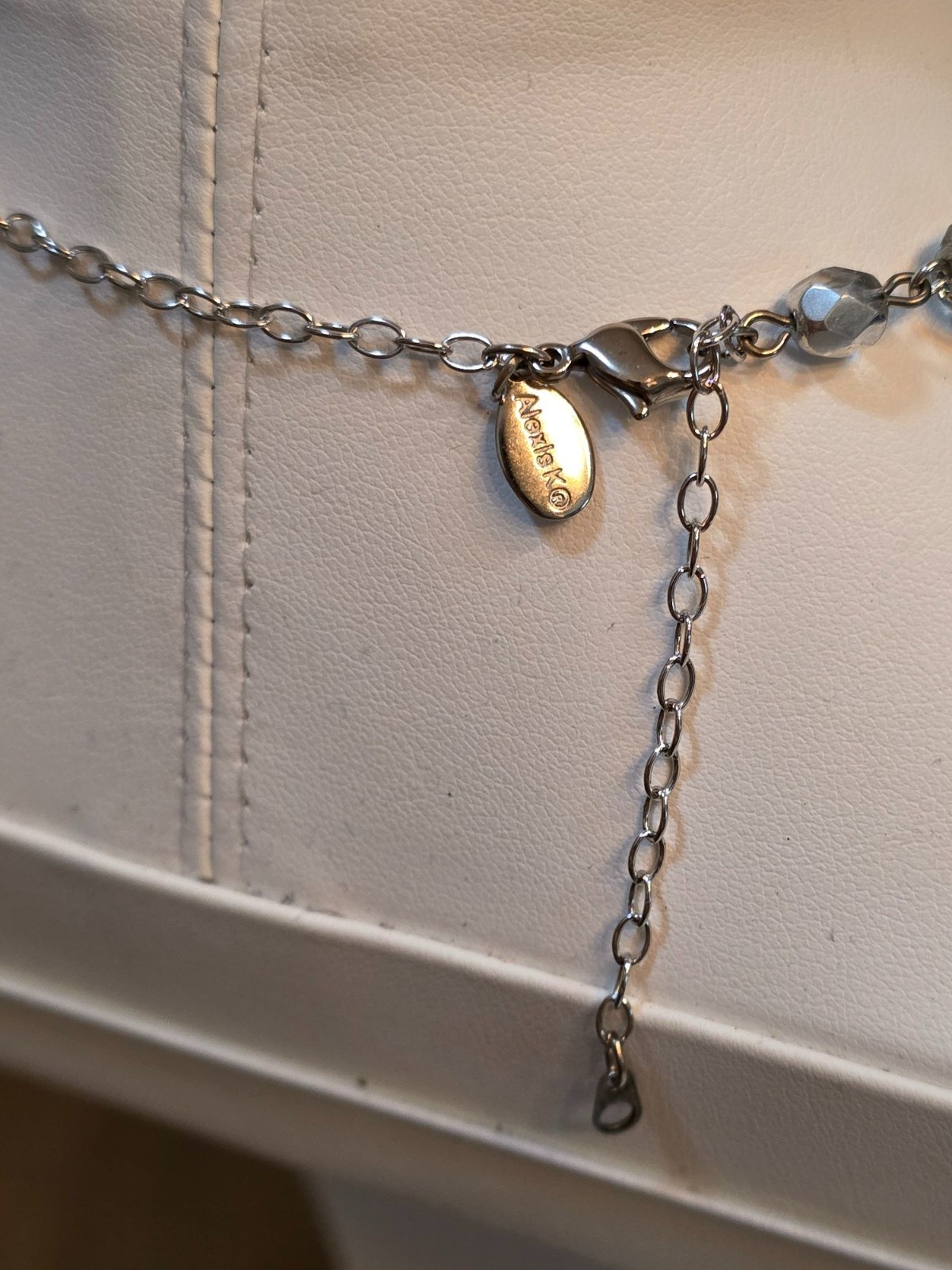 Alexis K. Silver-Tone Chain Necklace With Teardrop‎ Pendant - View 4
