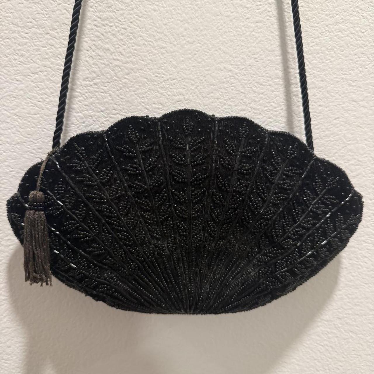 Vintage Beaded Evening Bag With Intricate Design & Chain Strap - View 14