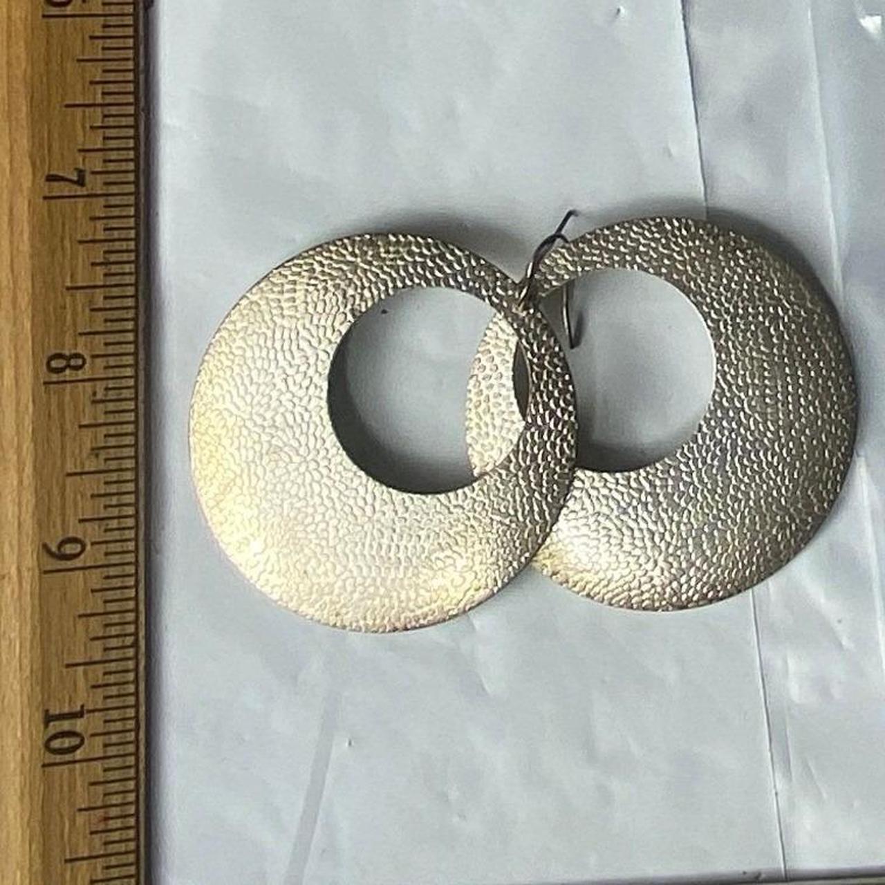 Gold & Silver Tone Park Row Pendant Necklace & Hoop Earrings Set Chain Length 18 - View 13