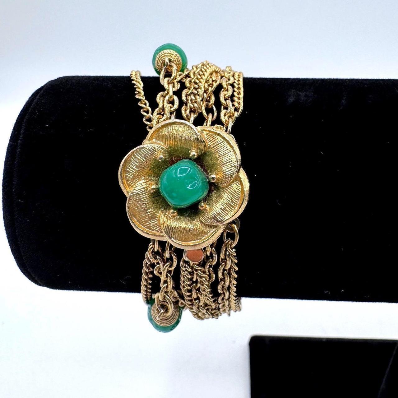 Antique Book Chain Bracelet With‎ Faux Pearl Accents - View 13