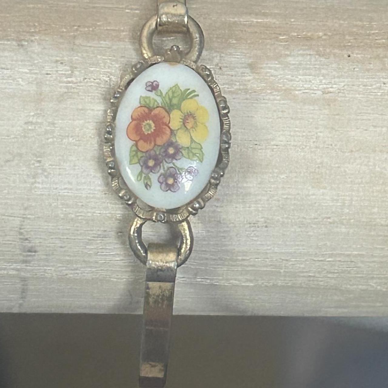 Antique Book Chain Bracelet With‎ Faux Pearl Accents - View 15