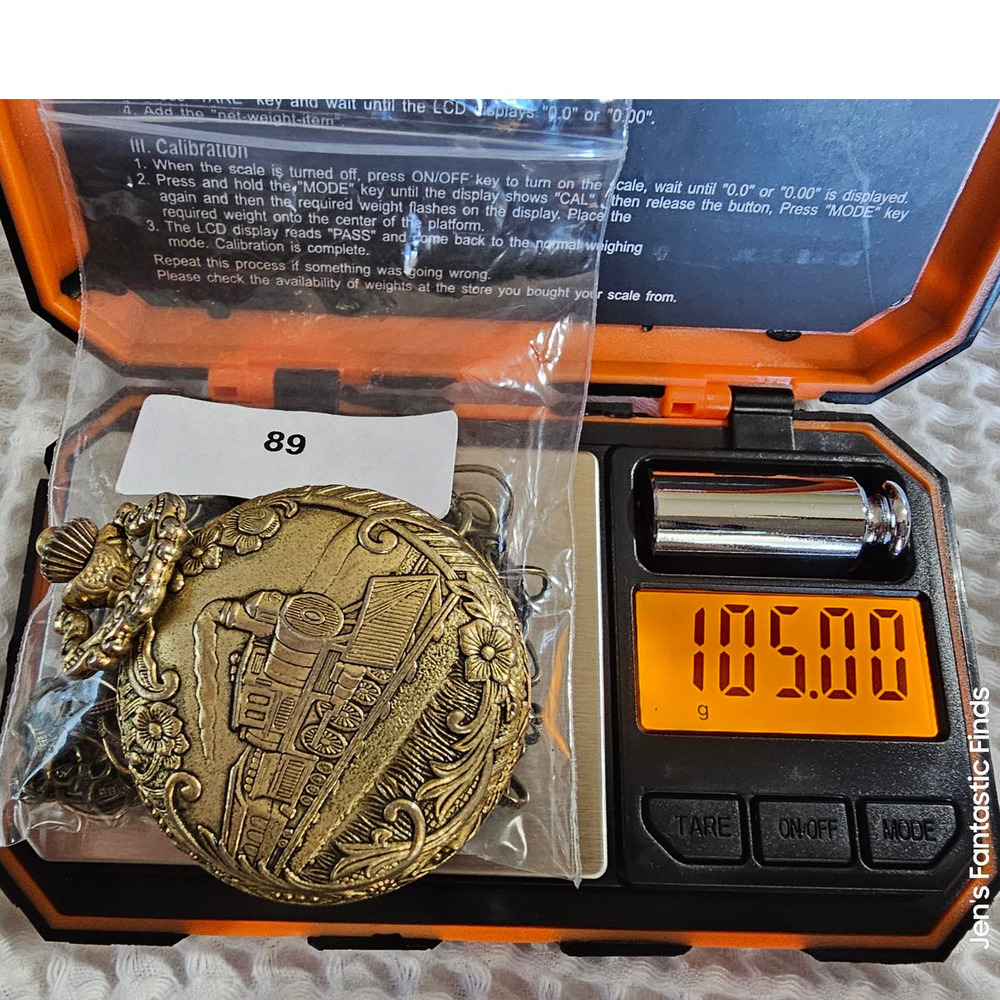 Milan Pocket Watch with Chain-link Necklace 39-46" Steam Punk‎ Antique Gold - View 9