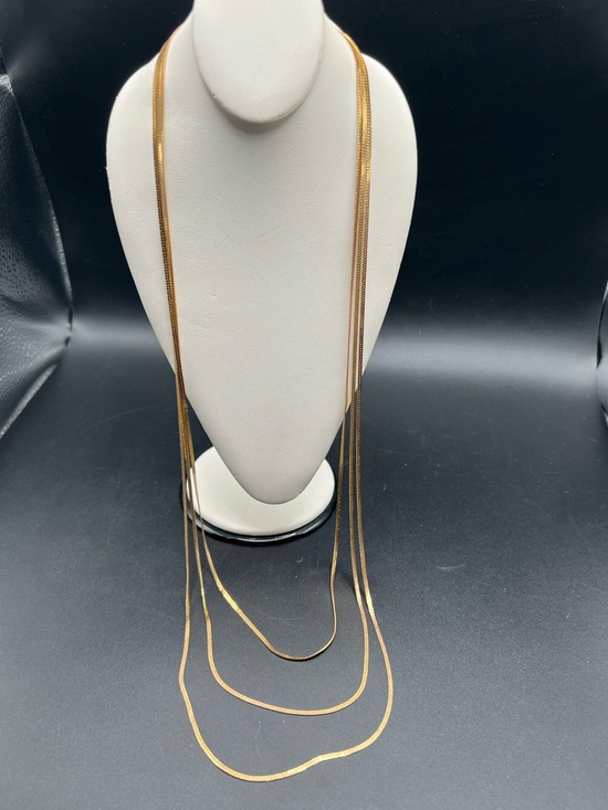 Monet Champagne Faux Pearl Multi-Strand Y-Necklace Silver Tone Teardrop - View 11