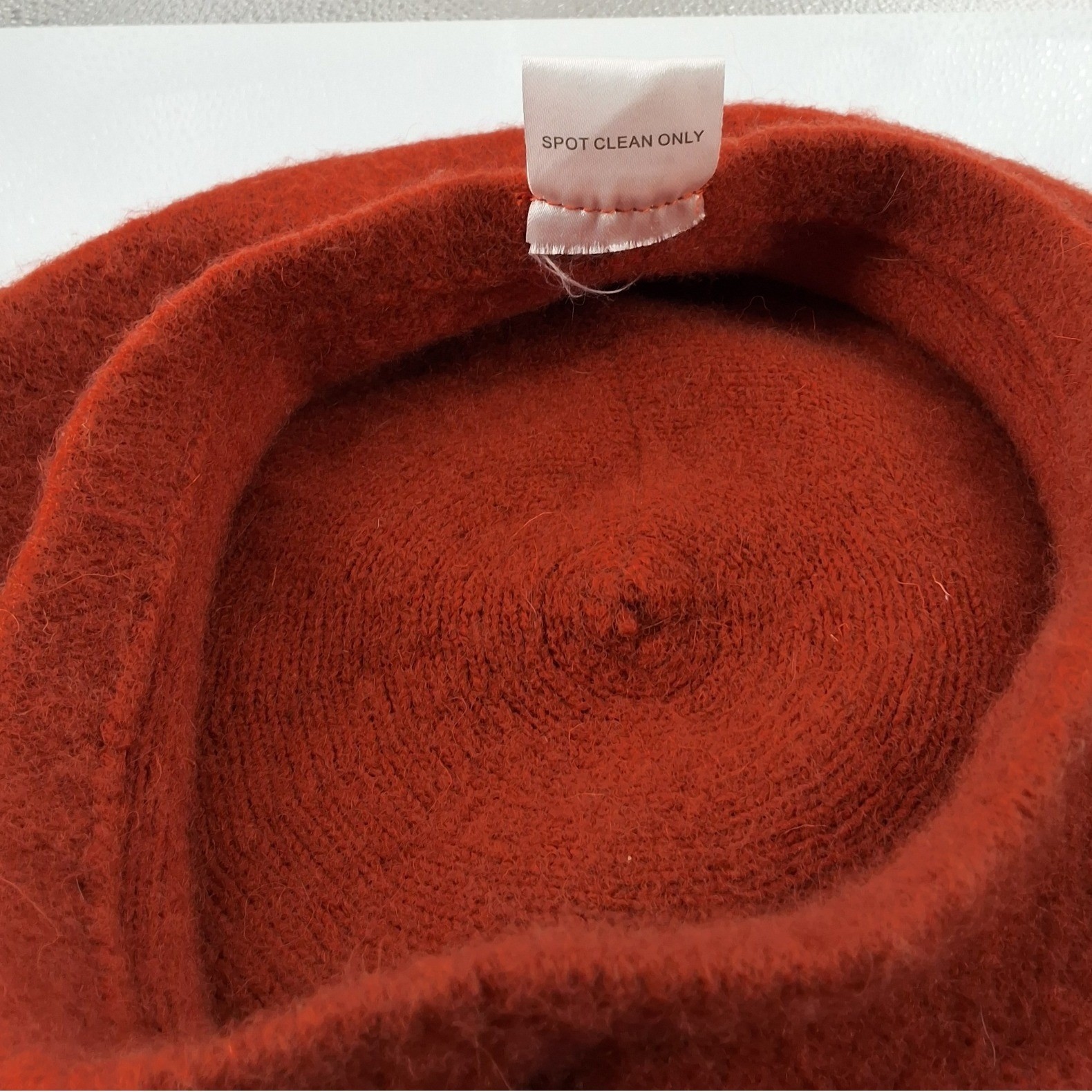 LC Lauren Conrad Burnt Orange Wool Blend Beret Parisian Fuzzy Knit OS - View 3