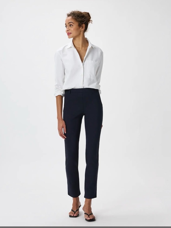 Quince Ultra-Stretch Ponte Straight Leg Pants XL Black Inseam 32 New - View 11