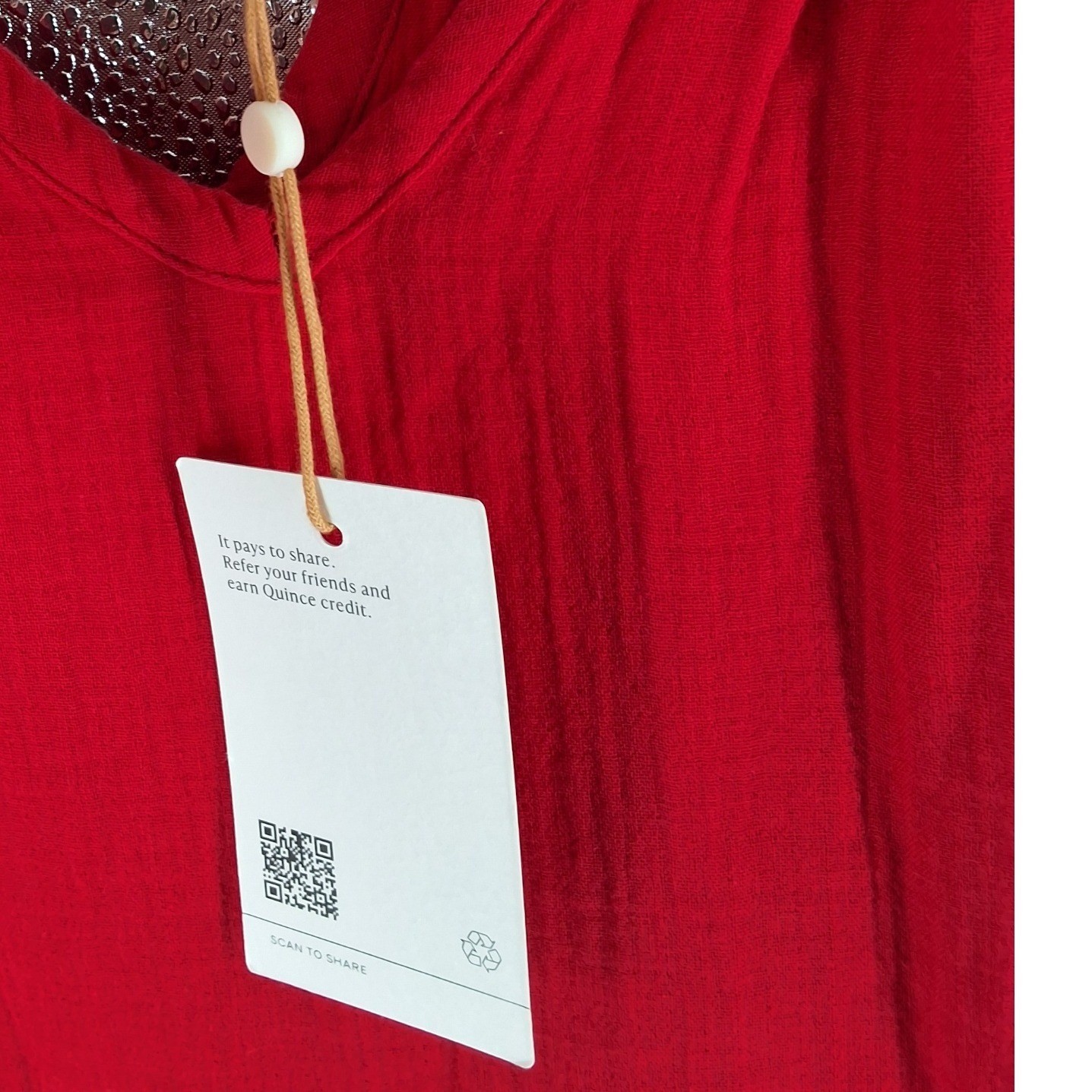 Quince Organic Cotton Gauze Tiered Maxi Dress Wild Cherry Red XL LB96328-RK001