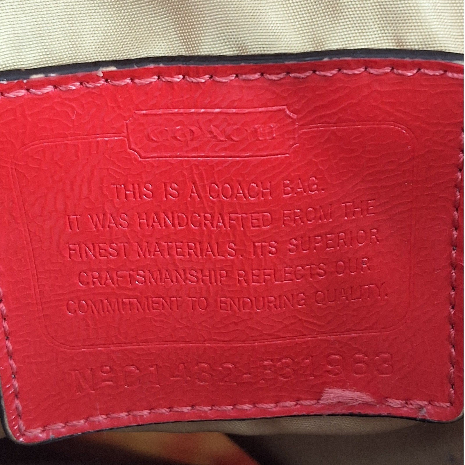 Coach New York Nylon Getaway Crossbody Bag Pink Red Floral Adjustable Strap - View 6