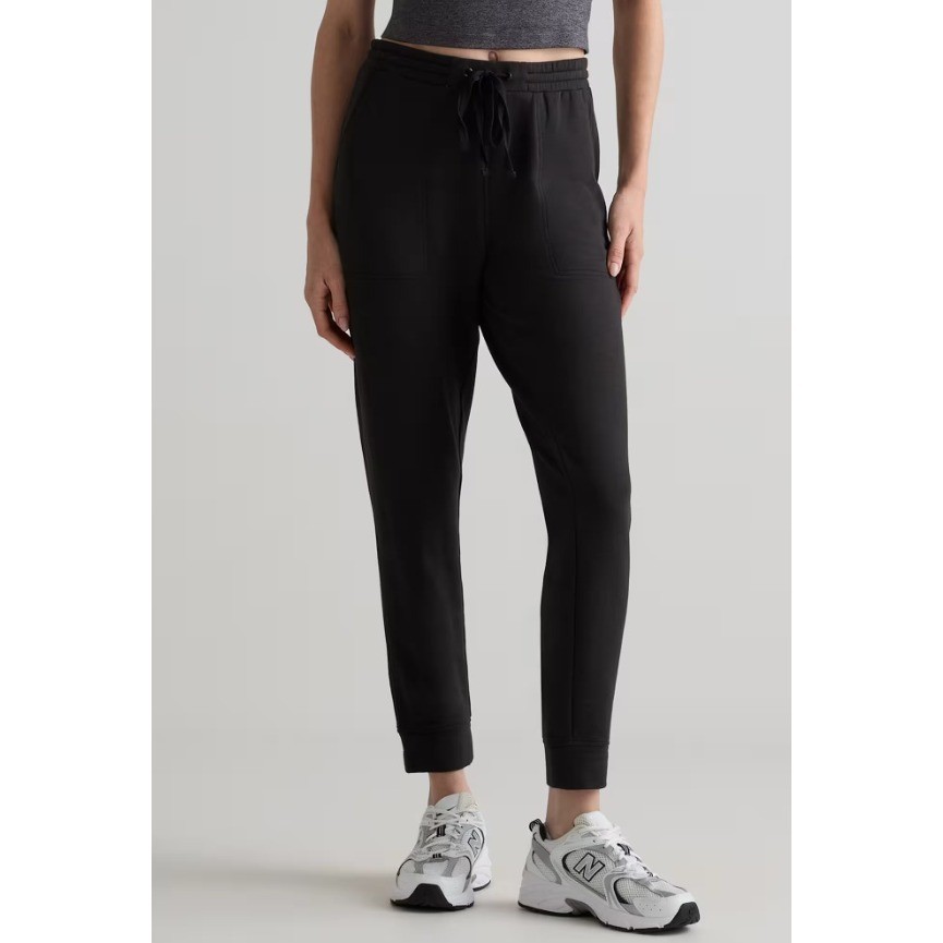 Quince SuperSoft Fleece Pants Black Tencel Modal Joggers STIEC01 Womens Small - View 3
