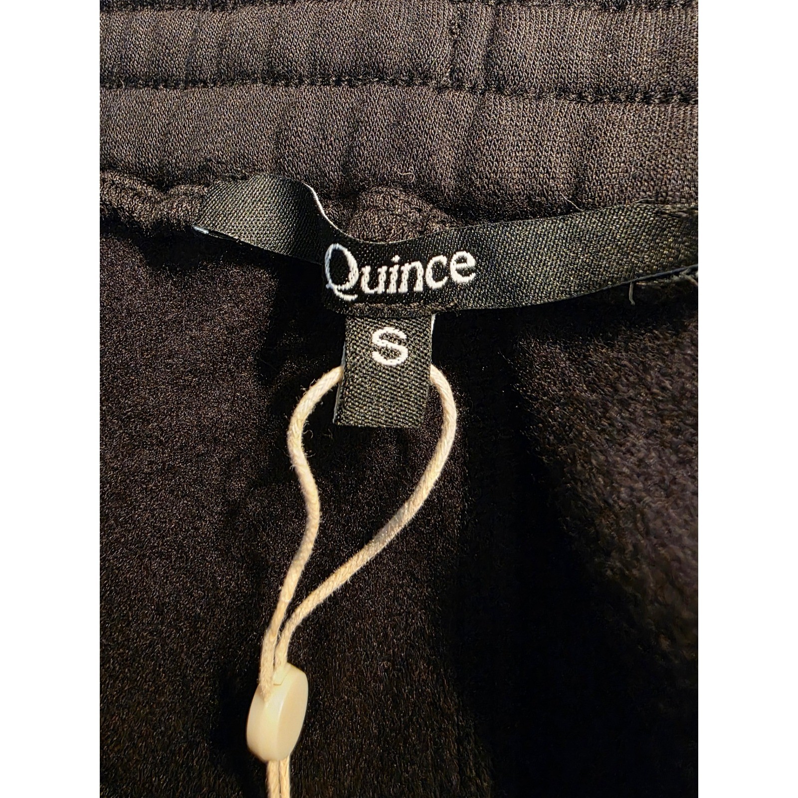 Quince SuperSoft Fleece Pants Black Tencel Modal Joggers STIEC01 Womens Small - View 4