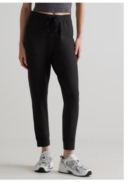 Quince SuperSoft Fleece Pants Black Tencel Modal Joggers STIEC01 Womens Small - View 19