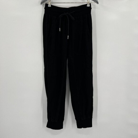 Quince SuperSoft Fleece Pants Black Tencel Modal Joggers STIEC01 Womens Small - View 20