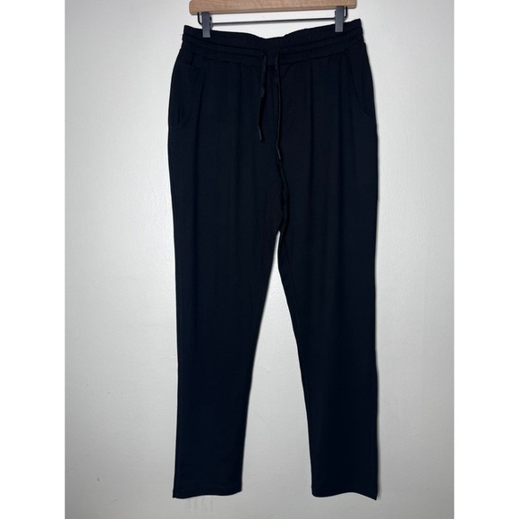 Quince SuperSoft Fleece Wide Leg Pants Navy Blue Tencel Modal Blend Medium - View 7